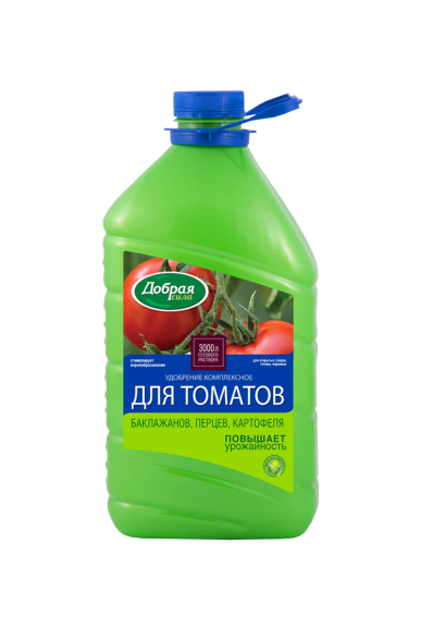 Жидкое комплексное удобрение Добрая Сила для томатов и перцев, 3 л