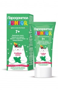 Паста зубная детская Пародонтол JUNIOR 7+ сладкая мята, 62 г (Свобода) Паста зубная детская Пародонтол JUNIOR 7+ сладкая мята, 62 г (Свобода)